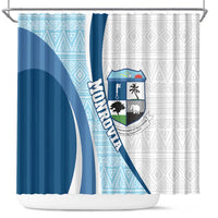 Liberia Monrovia Capital Shower Curtain African Pattern Curves Style