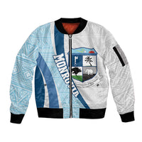 Liberia Monrovia Capital Sleeve Zip Bomber Jacket African Pattern Curves Style