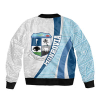 Liberia Monrovia Capital Sleeve Zip Bomber Jacket African Pattern Curves Style