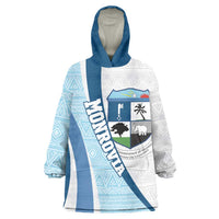 Liberia Monrovia Capital Wearable Blanket Hoodie African Pattern Curves Style