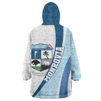 Liberia Monrovia Capital Wearable Blanket Hoodie African Pattern Curves Style