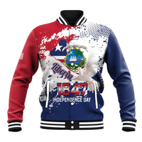 Liberia 1847 Independence Day Baseball Jacket Coat Of Arms Grunge Style