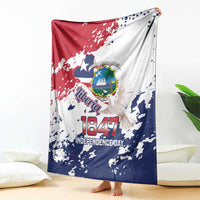 Liberia 1847 Independence Day Blanket Coat Of Arms Grunge Style