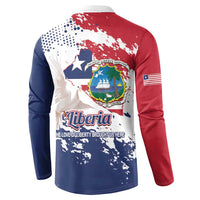 Liberia 1847 Independence Day Button Sweatshirt Coat Of Arms Grunge Style