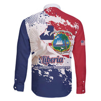 Liberia 1847 Independence Day Family Matching Mermaid Dress and Hawaiian Shirt Coat Of Arms Grunge Style