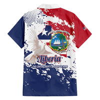 Liberia 1847 Independence Day Family Matching Puletasi and Hawaiian Shirt Coat Of Arms Grunge Style