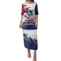 Liberia 1847 Independence Day Family Matching Puletasi and Hawaiian Shirt Coat Of Arms Grunge Style