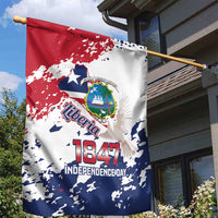 Liberia 1847 Independence Day Garden Flag Coat Of Arms Grunge Style