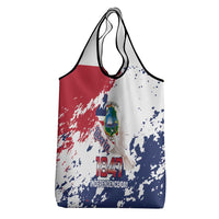 Liberia 1847 Independence Day Grocery Bag Coat Of Arms Grunge Style