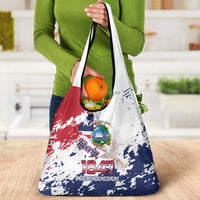 Liberia 1847 Independence Day Grocery Bag Coat Of Arms Grunge Style