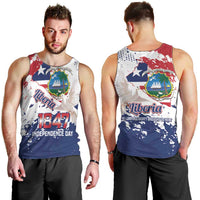 Liberia 1847 Independence Day Men Tank Top Coat Of Arms Grunge Style