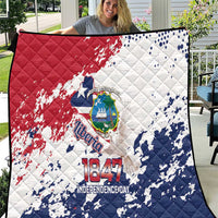 Liberia 1847 Independence Day Quilt Coat Of Arms Grunge Style
