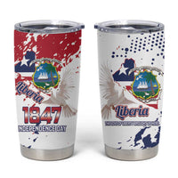 Liberia 1847 Independence Day Tumbler Cup Coat Of Arms Grunge Style