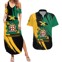 Jamaica Independence Day Couples Matching Summer Maxi Dress and Hawaiian Shirt One People One Nation