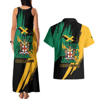 Jamaica Independence Day Couples Matching Tank Maxi Dress and Hawaiian Shirt One People One Nation