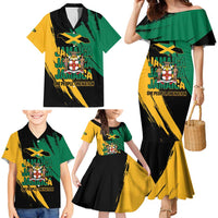 Jamaica Independence Day Family Matching Mermaid Dress and Hawaiian Shirt One People One Nation