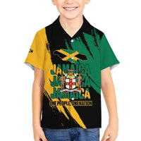 Jamaica Independence Day Family Matching Puletasi and Hawaiian Shirt One People One Nation