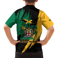 Jamaica Independence Day Family Matching Summer Maxi Dress and Hawaiian Shirt One People One Nation