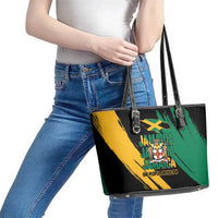 Jamaica Independence Day Leather Tote Bag One People One Nation