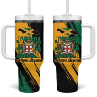 Jamaica Independence Day Tumbler With Handle One People One Nation