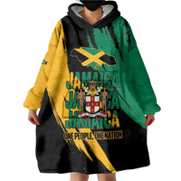 Jamaica Independence Day Wearable Blanket Hoodie One People One Nation