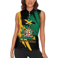 Jamaica Independence Day Women Sleeveless Polo Shirt One People One Nation