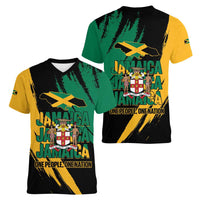 Jamaica Independence Day Women V-Neck T-Shirt One People One Nation