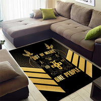 Jamaica Independence Day Area Rug Out Of Many One People Gold Color