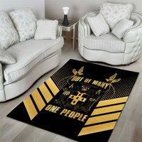 Jamaica Independence Day Area Rug Out Of Many One People Gold Color