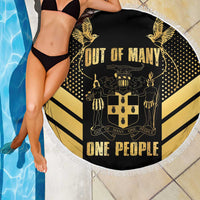 Jamaica Independence Day Beach Blanket Out Of Many One People Gold Color