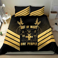 Jamaica Independence Day Bedding Set Out Of Many One People Gold Color