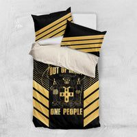 Jamaica Independence Day Bedding Set Out Of Many One People Gold Color