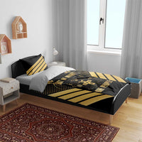 Jamaica Independence Day Bedding Set Out Of Many One People Gold Color