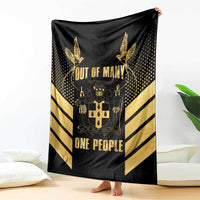 Jamaica Independence Day Blanket Out Of Many One People Gold Color