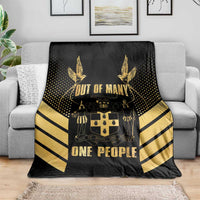 Jamaica Independence Day Blanket Out Of Many One People Gold Color