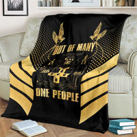 Jamaica Independence Day Blanket Out Of Many One People Gold Color