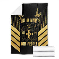 Jamaica Independence Day Blanket Out Of Many One People Gold Color