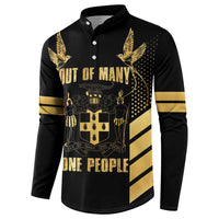 Jamaica Independence Day Button Sweatshirt Out Of Many One People Gold Color