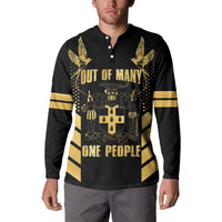 Jamaica Independence Day Button Sweatshirt Out Of Many One People Gold Color