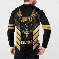 Jamaica Independence Day Button Sweatshirt Out Of Many One People Gold Color