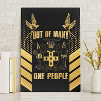 Jamaica Independence Day Canvas Wall Art Out Of Many One People Gold Color