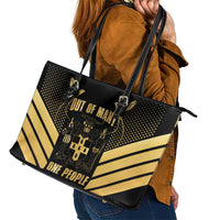 Jamaica Independence Day Leather Tote Bag Out Of Many One People Gold Color