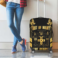 Jamaica Independence Day Luggage Cover Out Of Many One People Gold Color