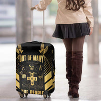 Jamaica Independence Day Luggage Cover Out Of Many One People Gold Color