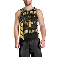 Jamaica Independence Day Men Tank Top Out Of Many One People Gold Color