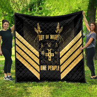 Jamaica Independence Day Quilt Out Of Many One People Gold Color