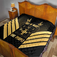 Jamaica Independence Day Quilt Out Of Many One People Gold Color