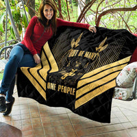 Jamaica Independence Day Quilt Out Of Many One People Gold Color