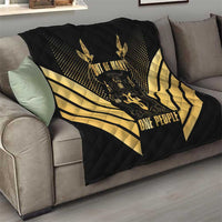 Jamaica Independence Day Quilt Out Of Many One People Gold Color