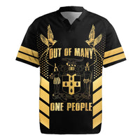Jamaica Independence Day Rugby Jersey Out Of Many One People Gold Color